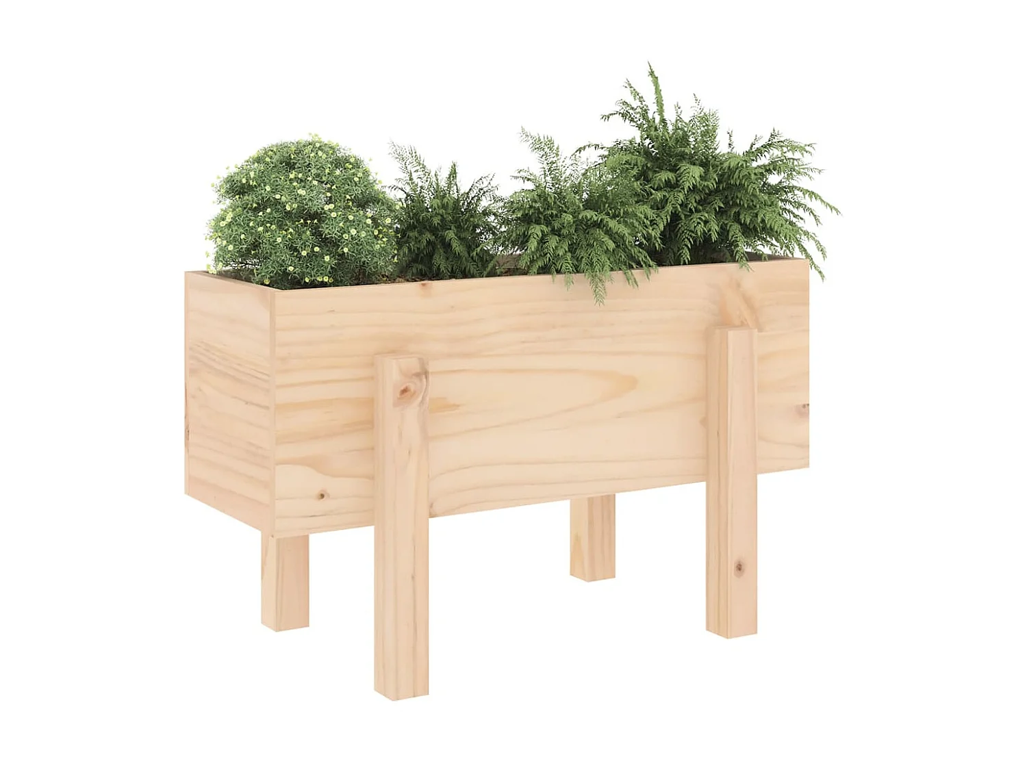 Jardinière 62x30x38 cm bois massif de pin WVGQ8096