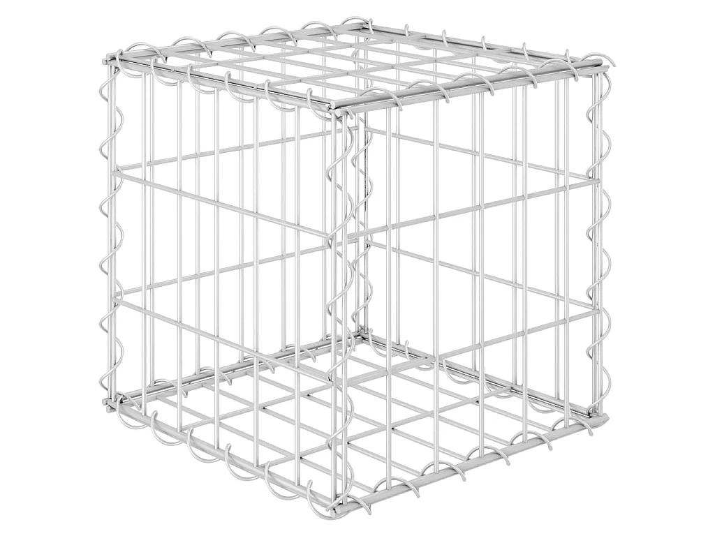 Lit surélevé cube à gabion Fil d'acier 30x30x30 cm WVGQ4197