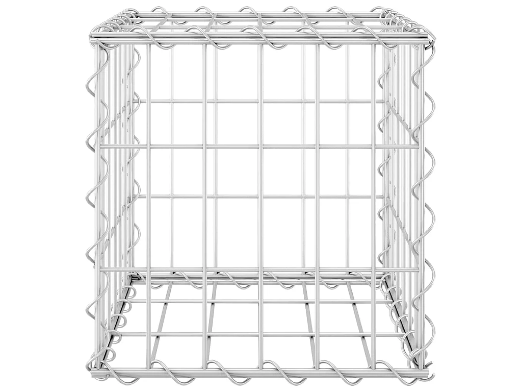 Lit surélevé cube à gabion Fil d'acier 30x30x30 cm WVGQ4197