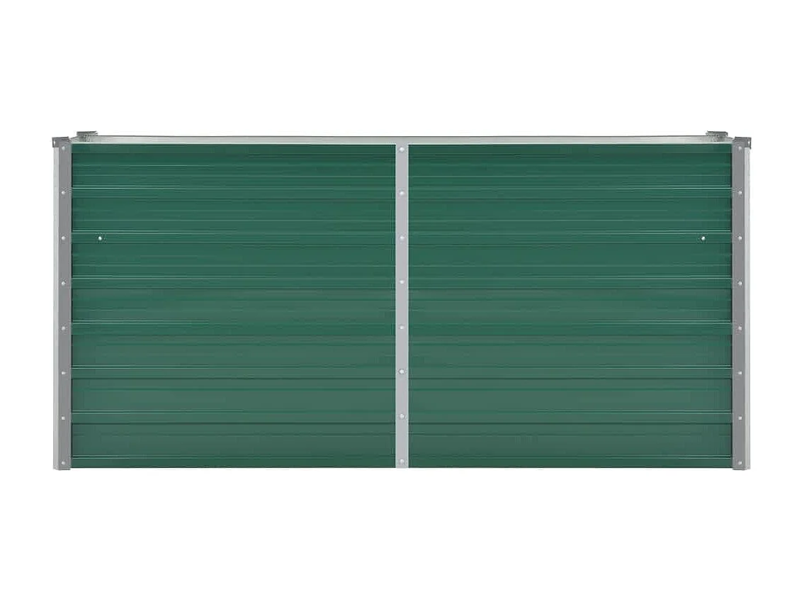 Jardinera de jardín de acero galvanizado verde 160x40x77 cm ES38926