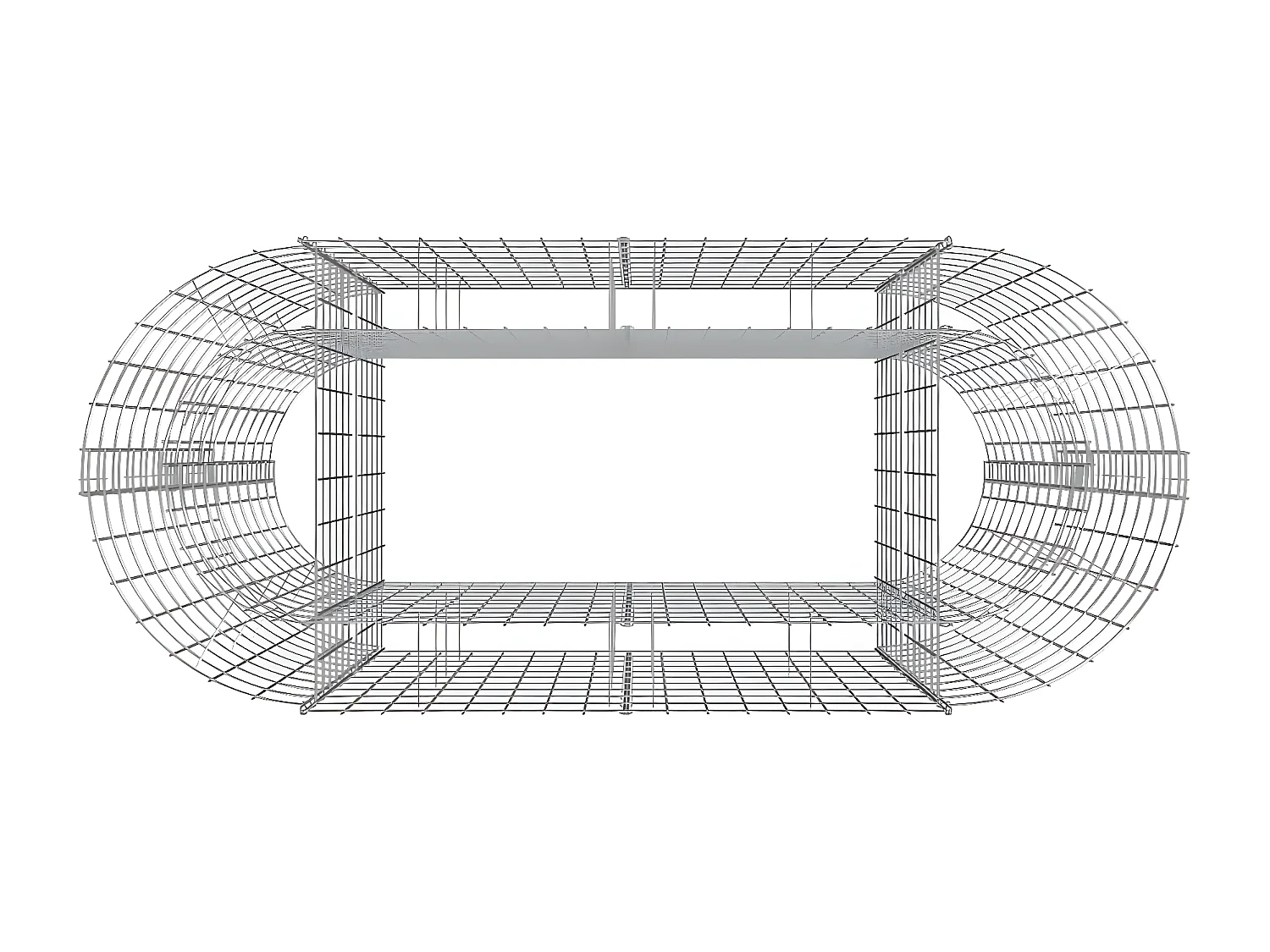 Canteiro elevado/cesto gabião 120x50x100 cm ferro galvanizado PT142415