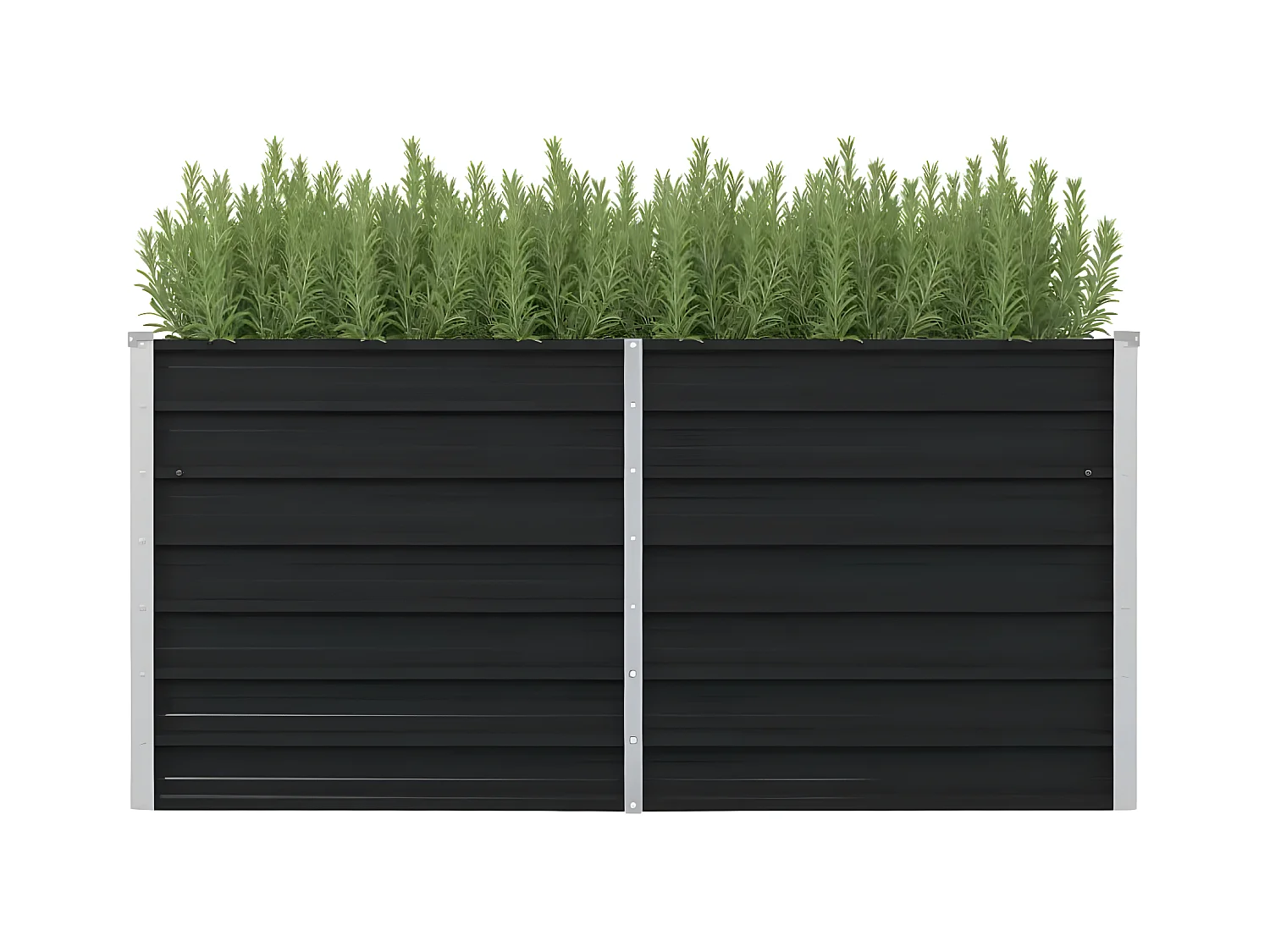 Jardinière surélevée Anthracite 160x80x77 cm Acier galvanisé BE9439