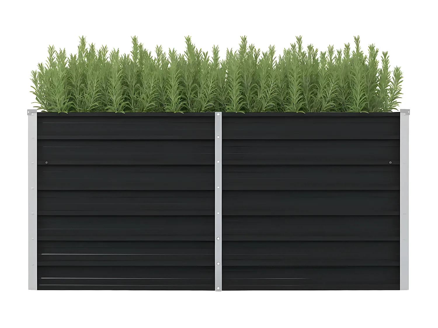Jardinière surélevée Anthracite 160x80x77 cm Acier galvanisé BE9439