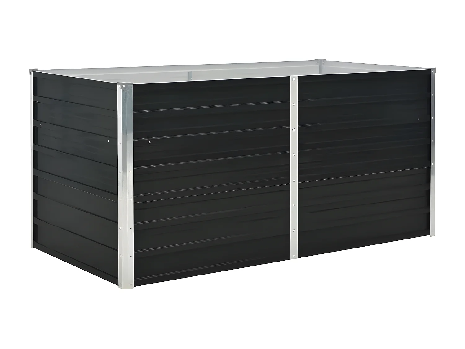 Jardinière surélevée Anthracite 160x80x77 cm Acier galvanisé BE9439