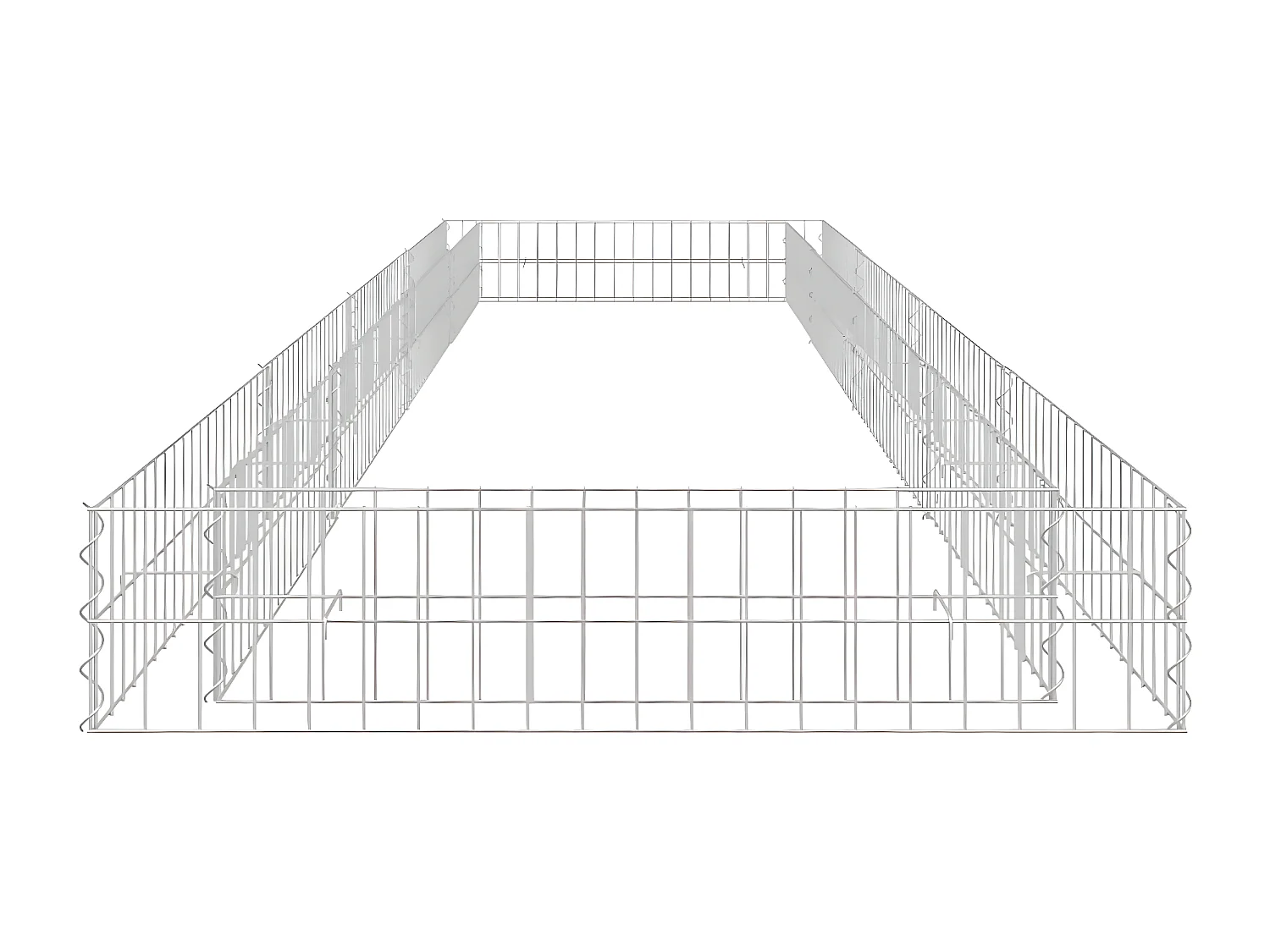 Arriate de gaviones de acero 400x100x20 cm ES94052