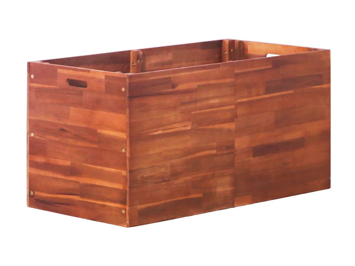 Jardinera de madera de acacia 100x50x50 cm ES17151