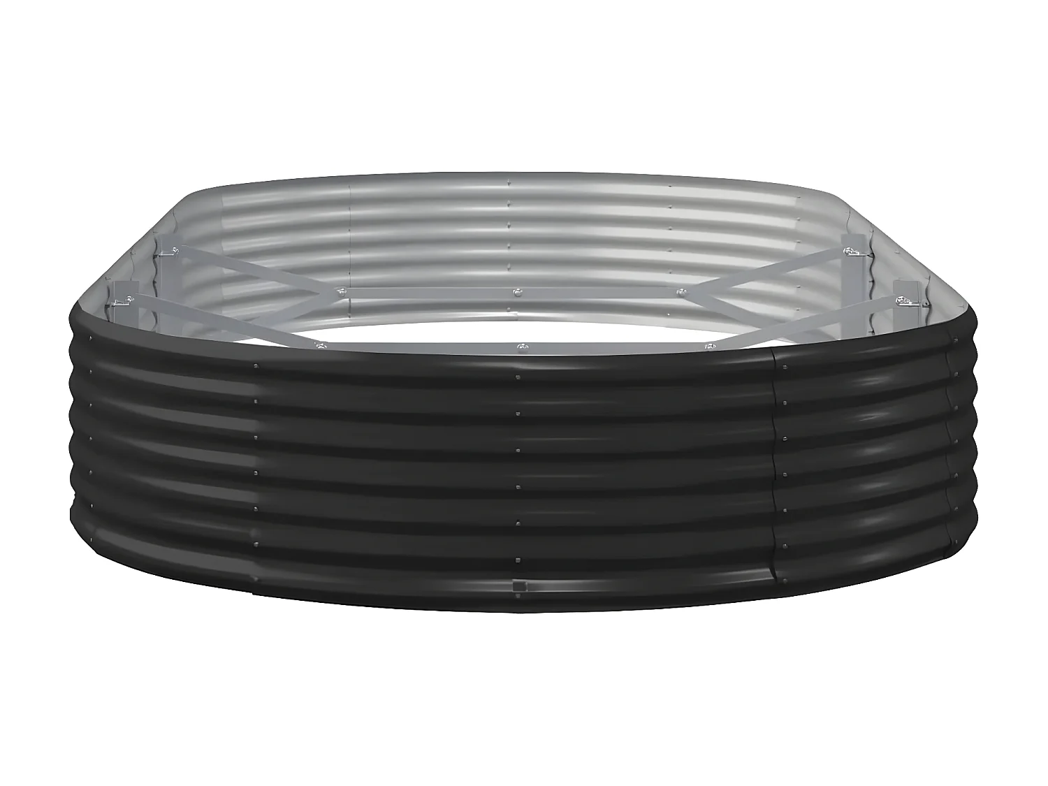 Jardinière Lit surélevé de jardin Acier enduit de poudre Anthracite WVGQ3901