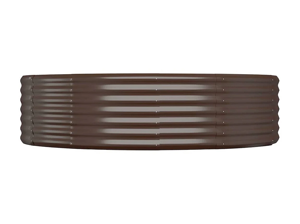 Jardinière Lit surélevé de jardin Acier enduit de poudre marron WVGQ3355