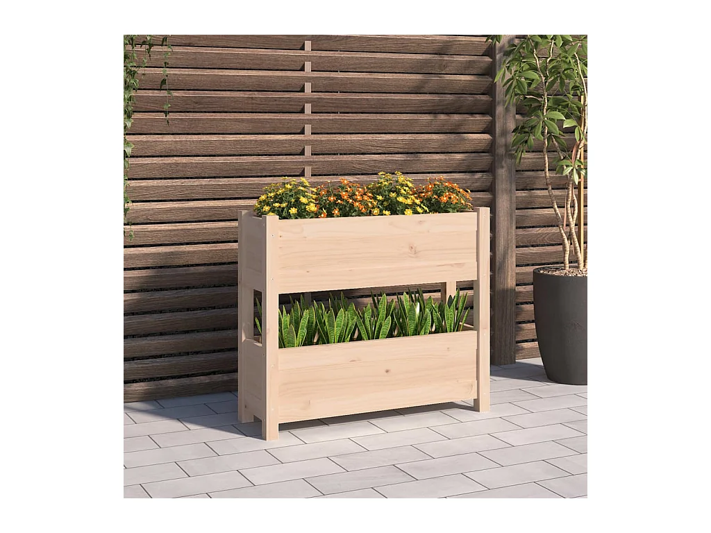 Jardinière 77x25x66 cm Bois massif de pin BE1348