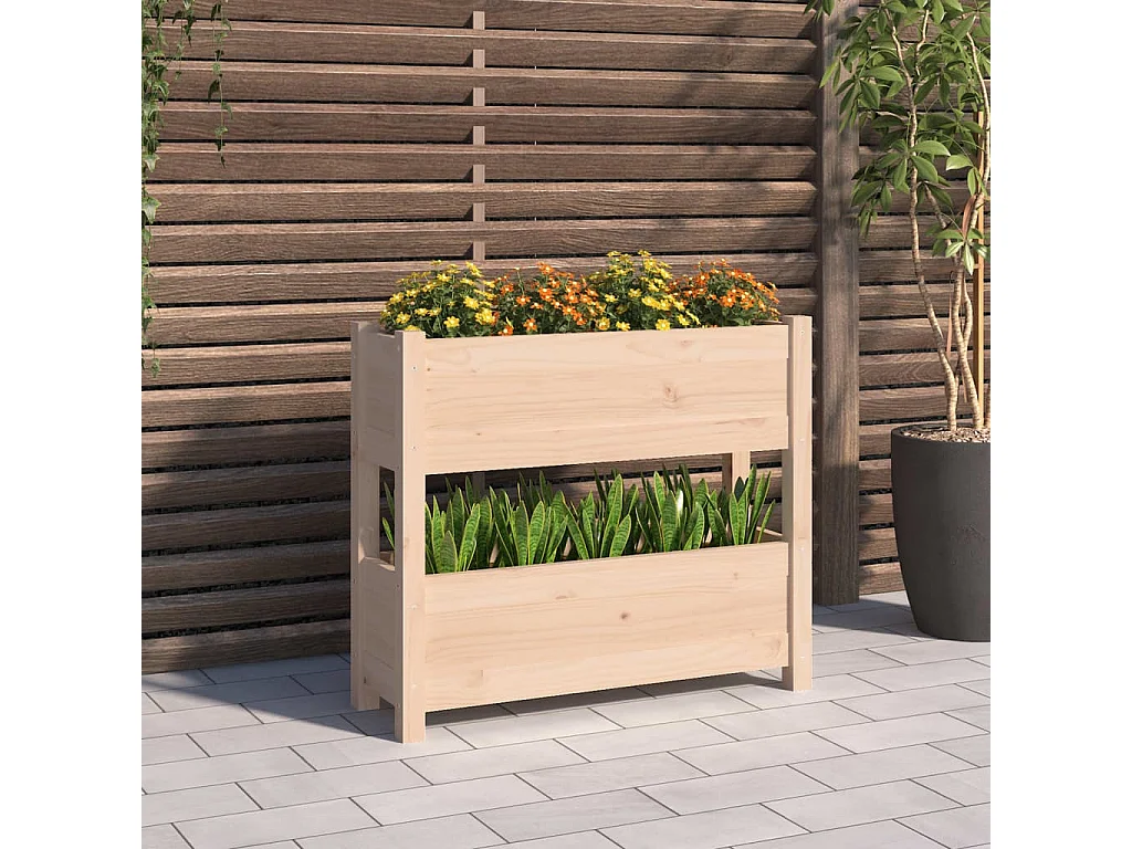 Jardinière 77x25x66 cm Bois massif de pin BE1348