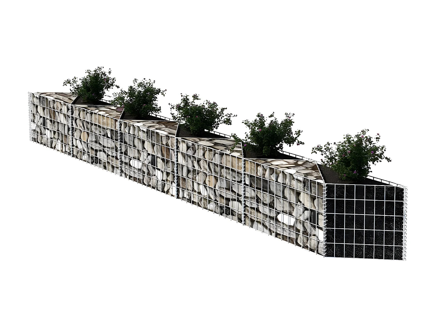 Mur de gabion Acier galvanisé 300x30x50 cm  WVGQ7331