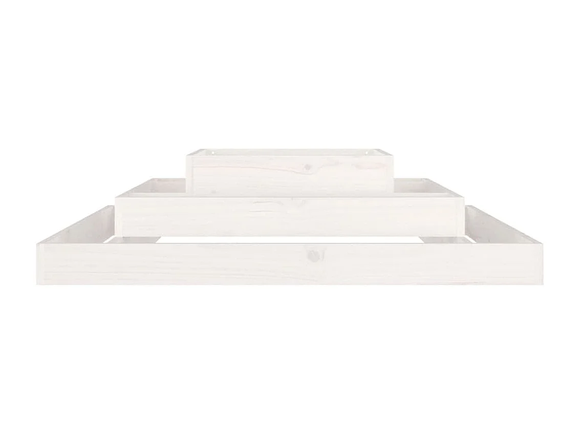 Jardinera madera maciza de pino blanco 110x110x27 cm ES52306