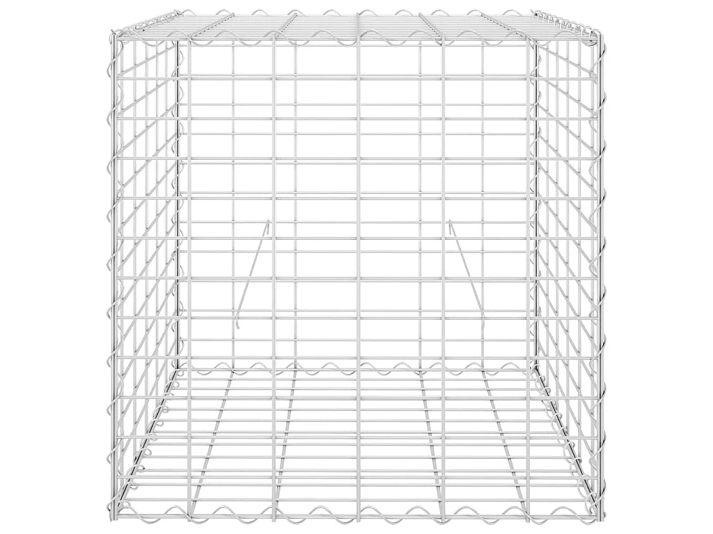 Canteiro elevado/cubo gabião 60x60x60 cm fio de aço PT987046