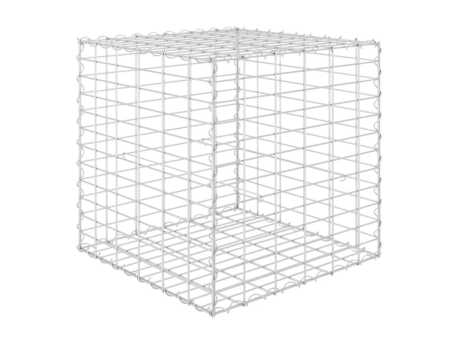 Lit surélevé cube à gabion Fil d'acier 60x60x60 cm WVGQ3935