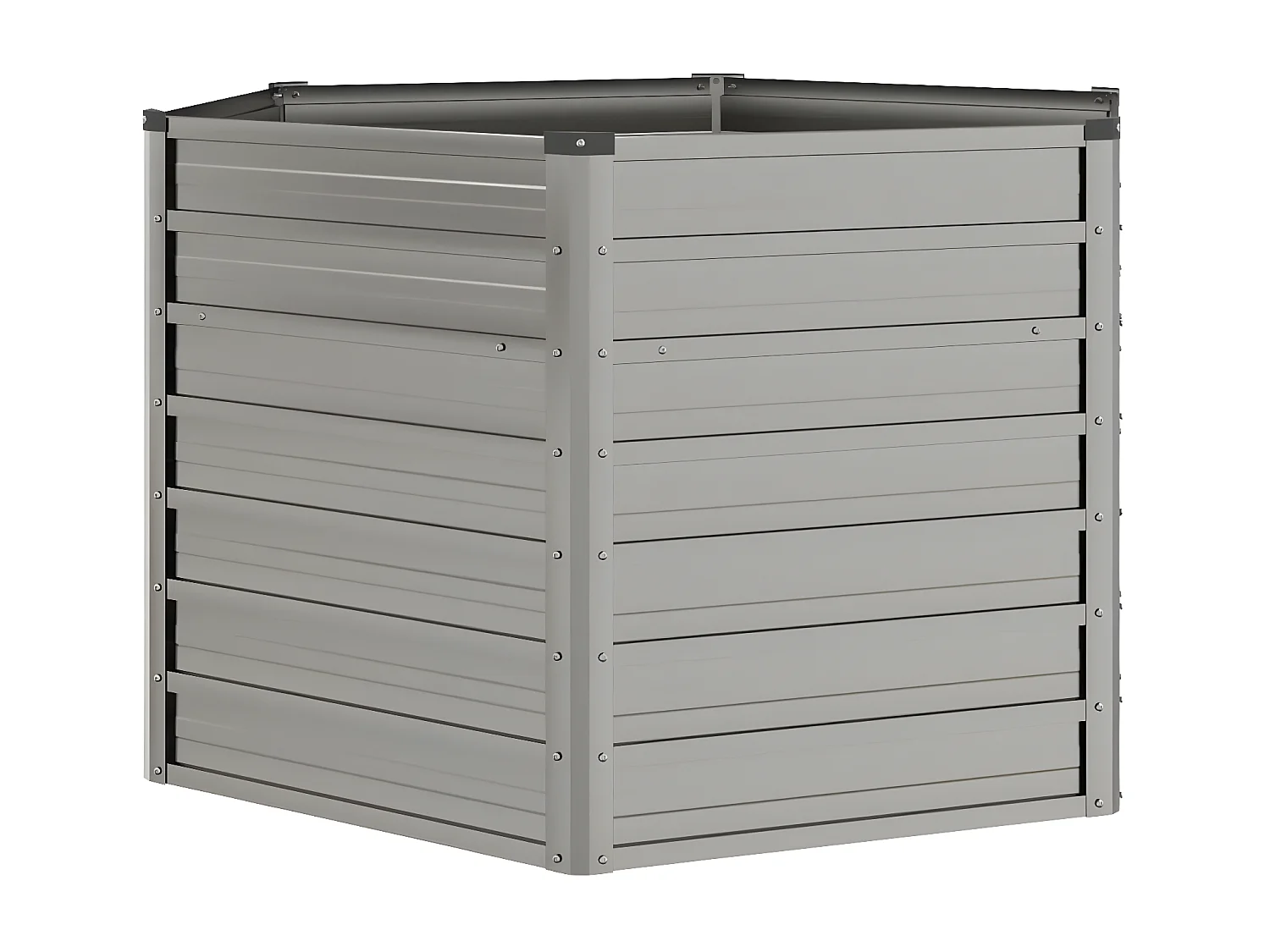 Jardinera oxidado de acero corten 129x129x77 cm ES42375