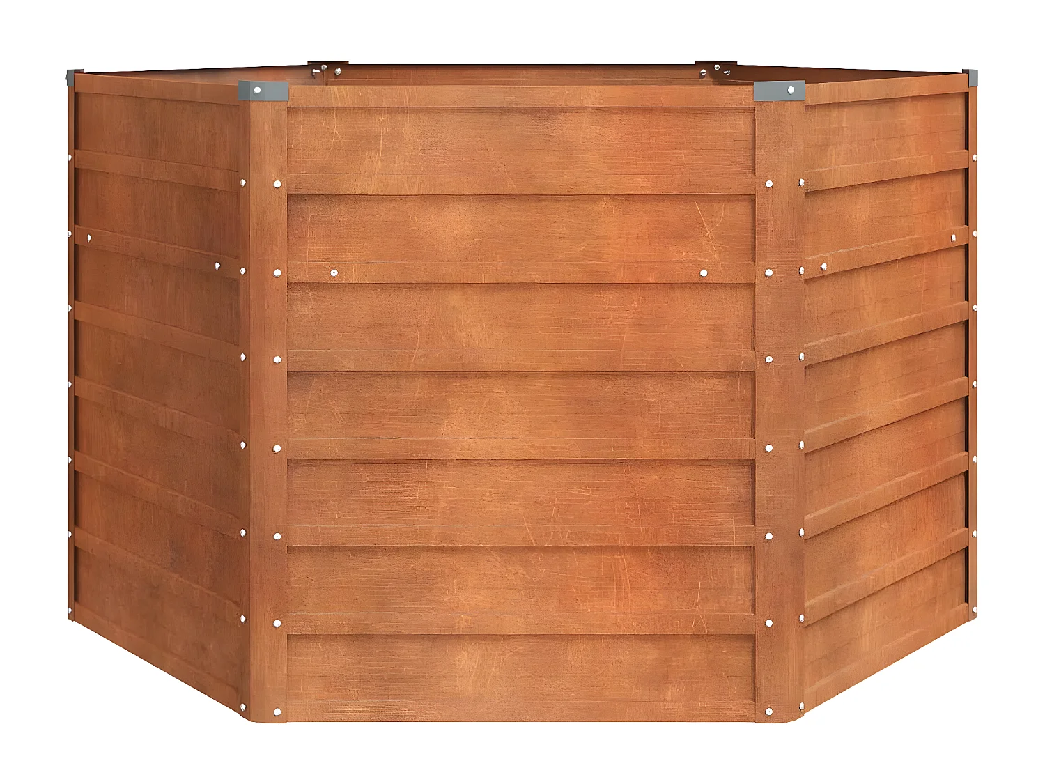 Jardinera oxidado de acero corten 129x129x77 cm ES42375