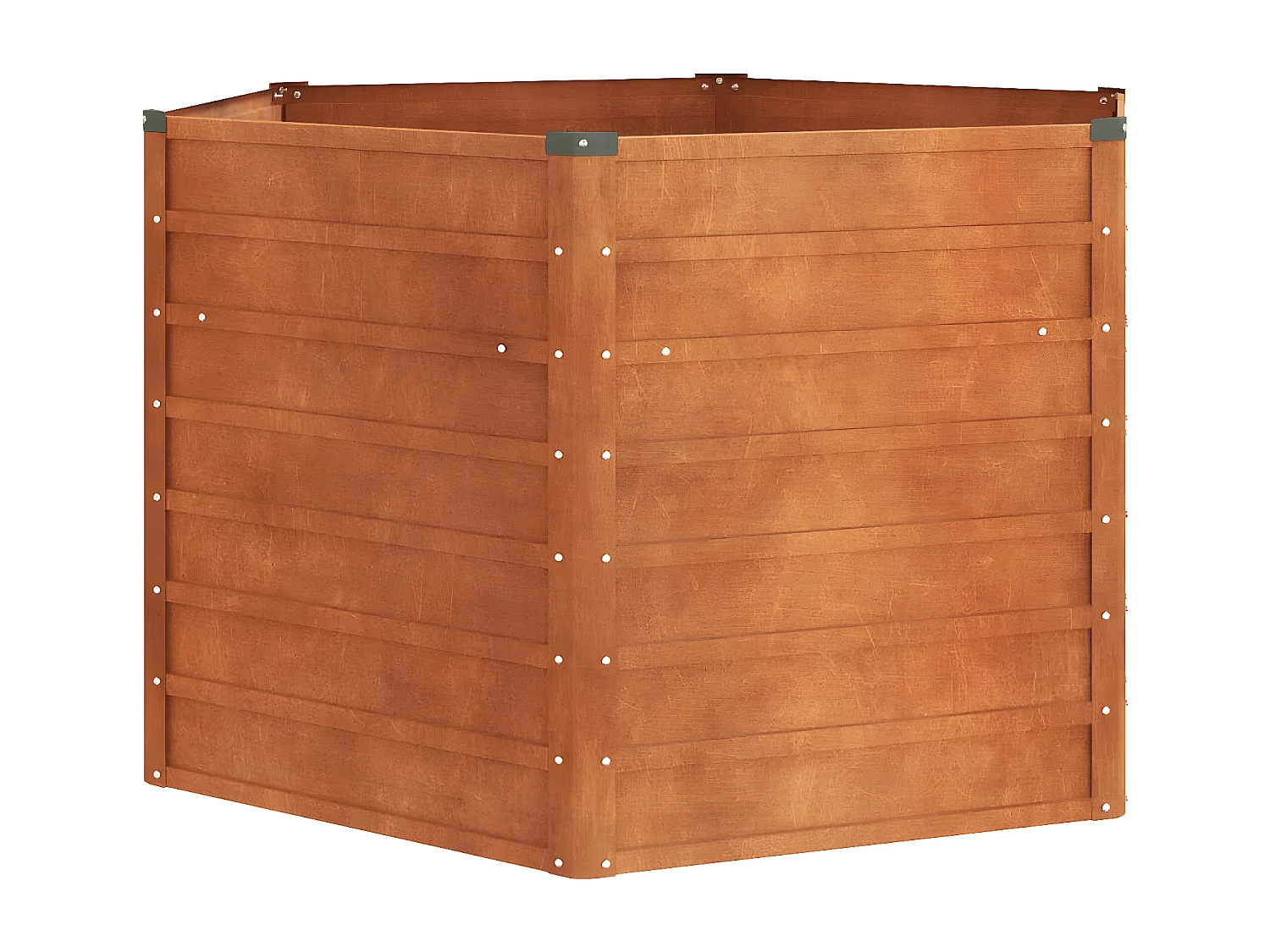 Canteiro de jardim 129x129x77 cm aço corten cor enferrujado PT506554