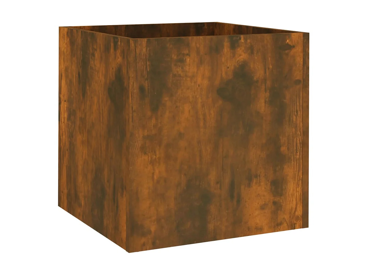 Jardinière Chêne fumé 40x40x40 cm Bois d'ingénierie BE3699