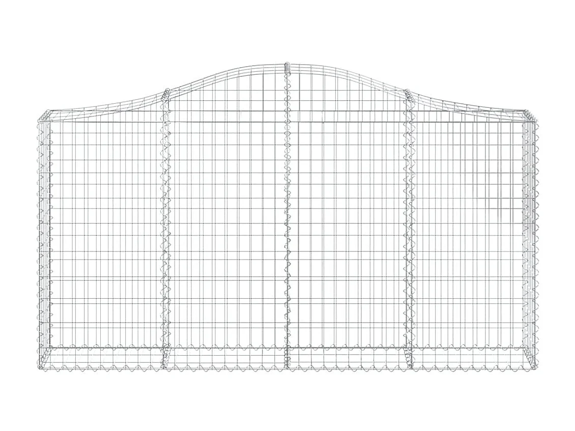 Cestas de gaviones 3 uds forma de arco hierro 200x30x100/120 cm ES64012