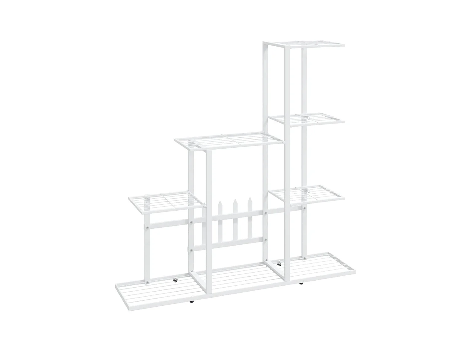 Jardinière Support pour plantes 94,5x25x88 cm Blanc Métal BE3961