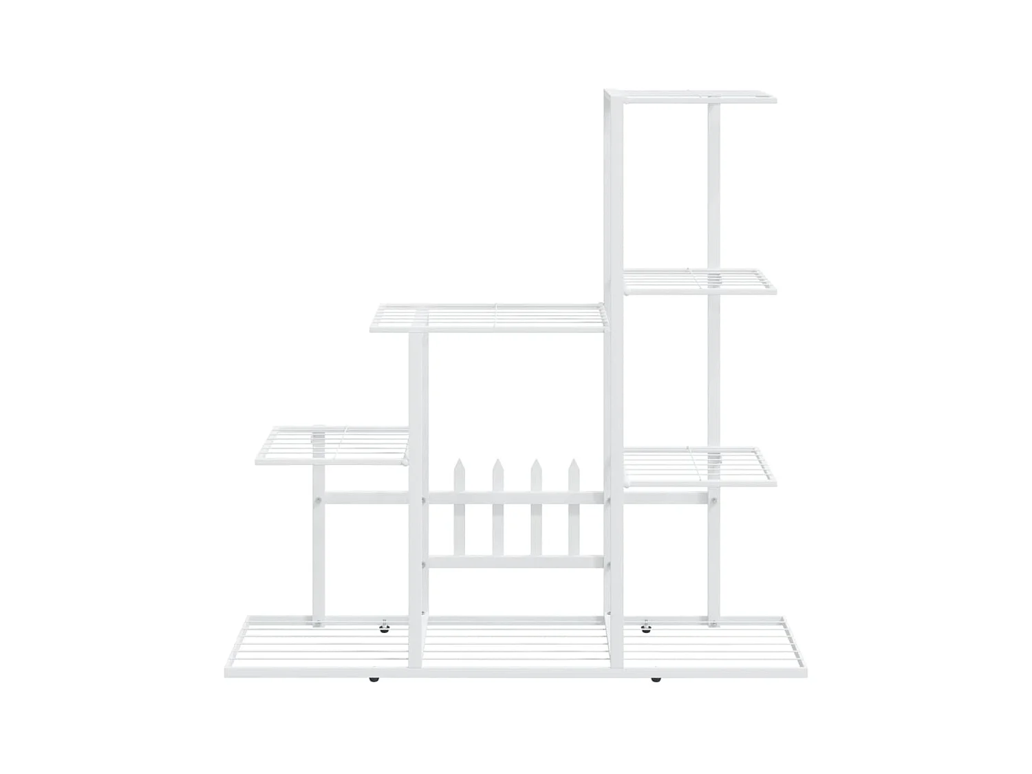 Jardinière Support pour plantes 94,5x25x88 cm Blanc Métal BE3961