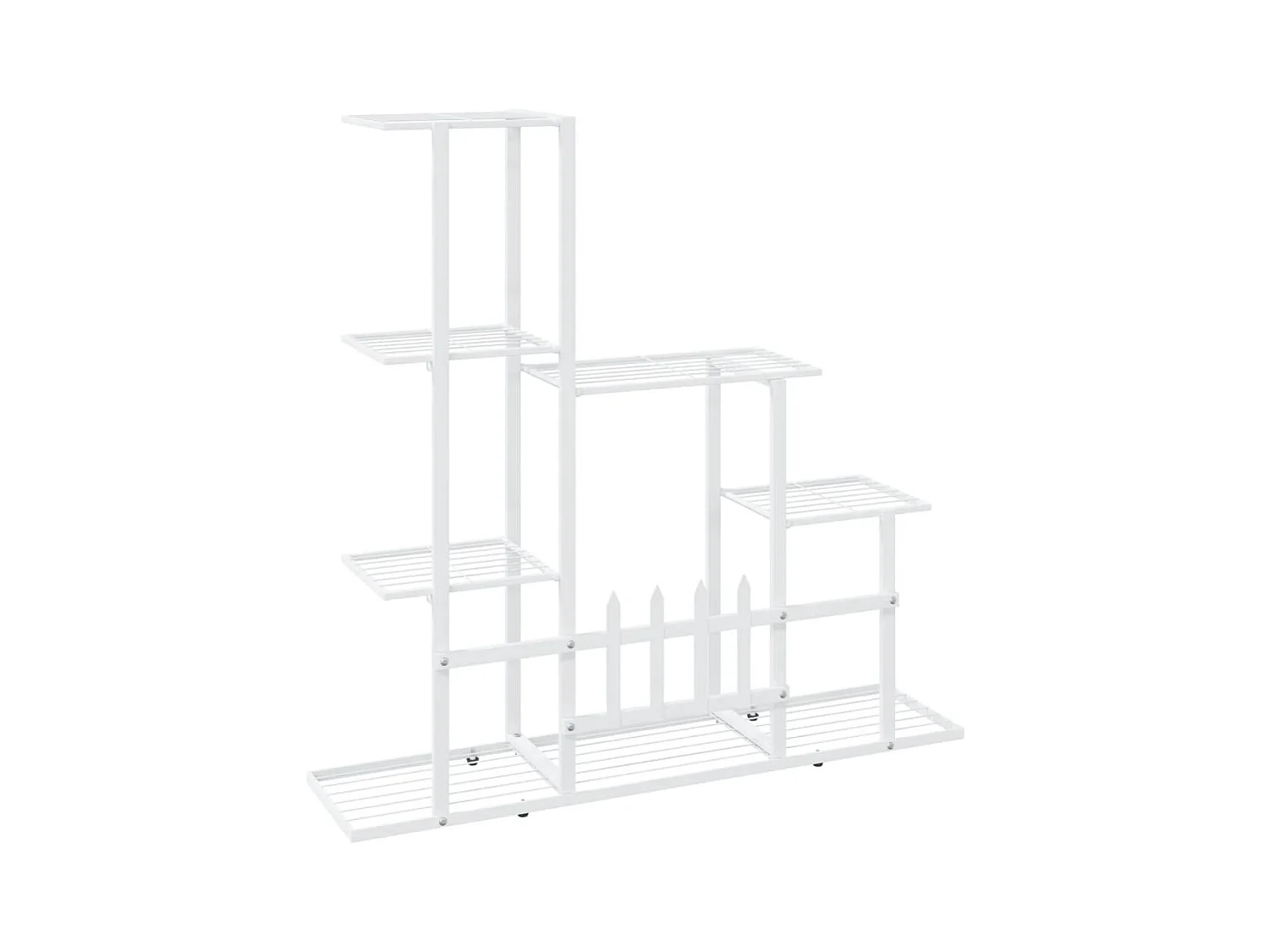 Jardinière Support pour plantes 94,5x25x88 cm Blanc Métal BE3961