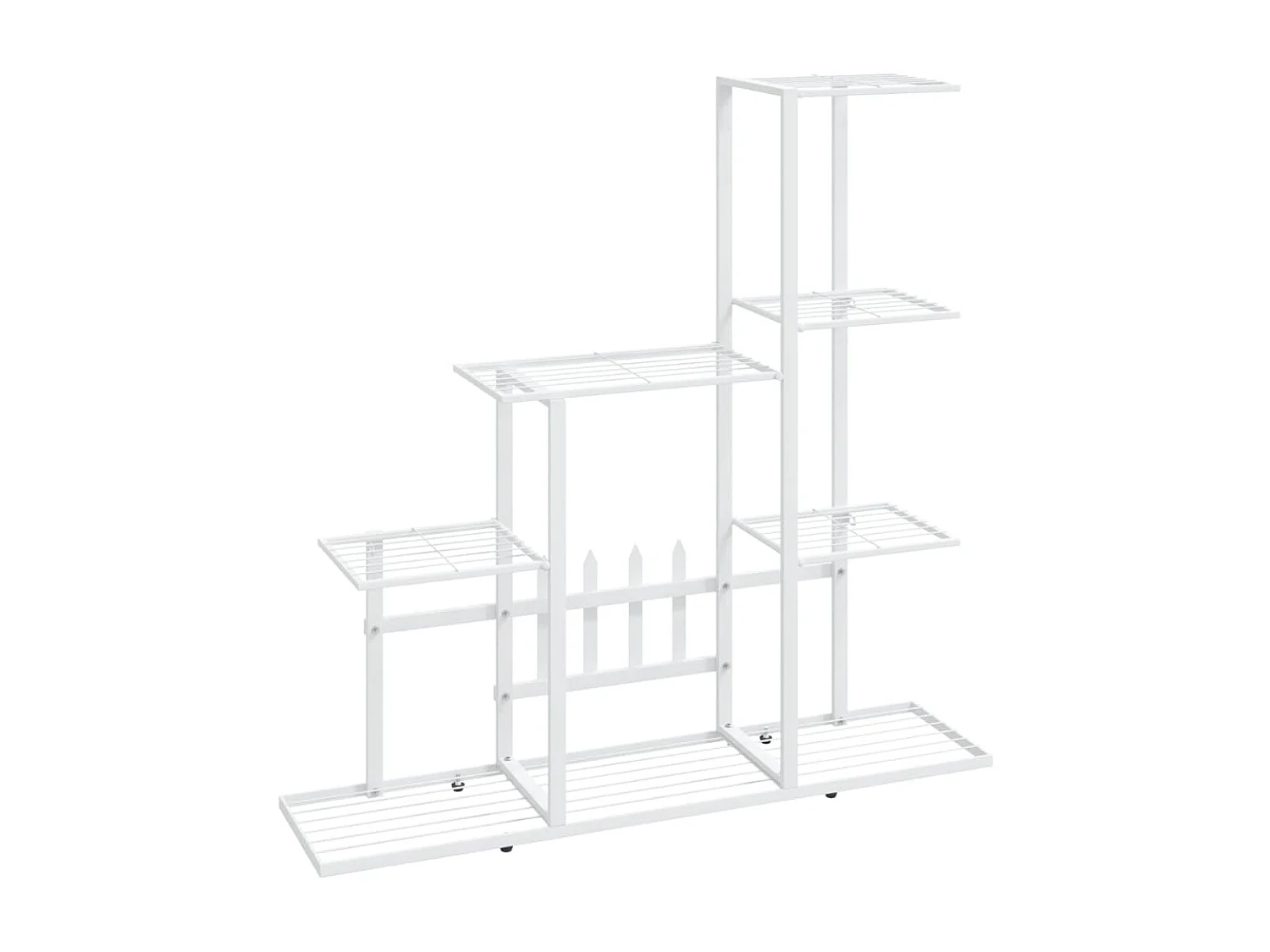 Jardinière Support pour plantes 94,5x25x88 cm Blanc Métal BE3961