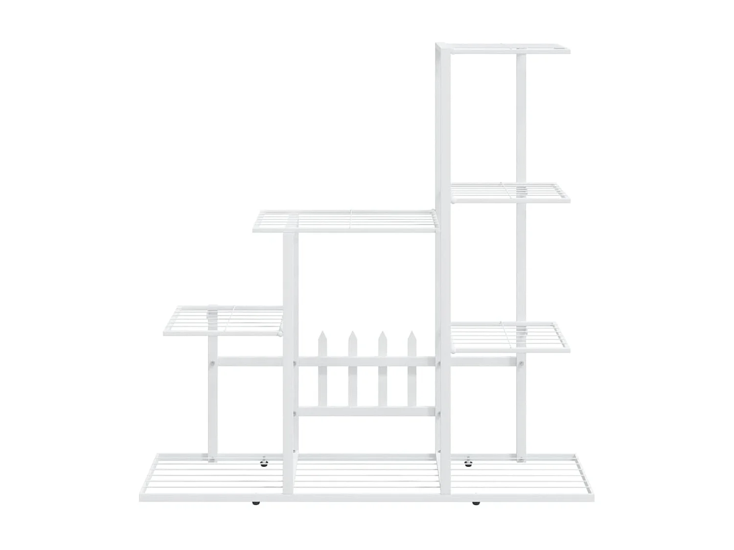 Jardinière Support pour plantes 94,5x25x88 cm Blanc Métal BE3961