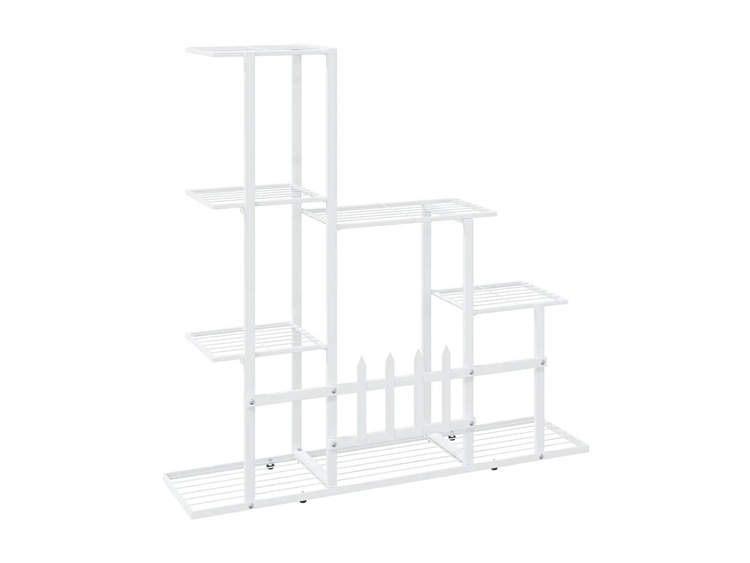 Jardinière Support pour plantes 94,5x25x88 cm Blanc Métal BE3961