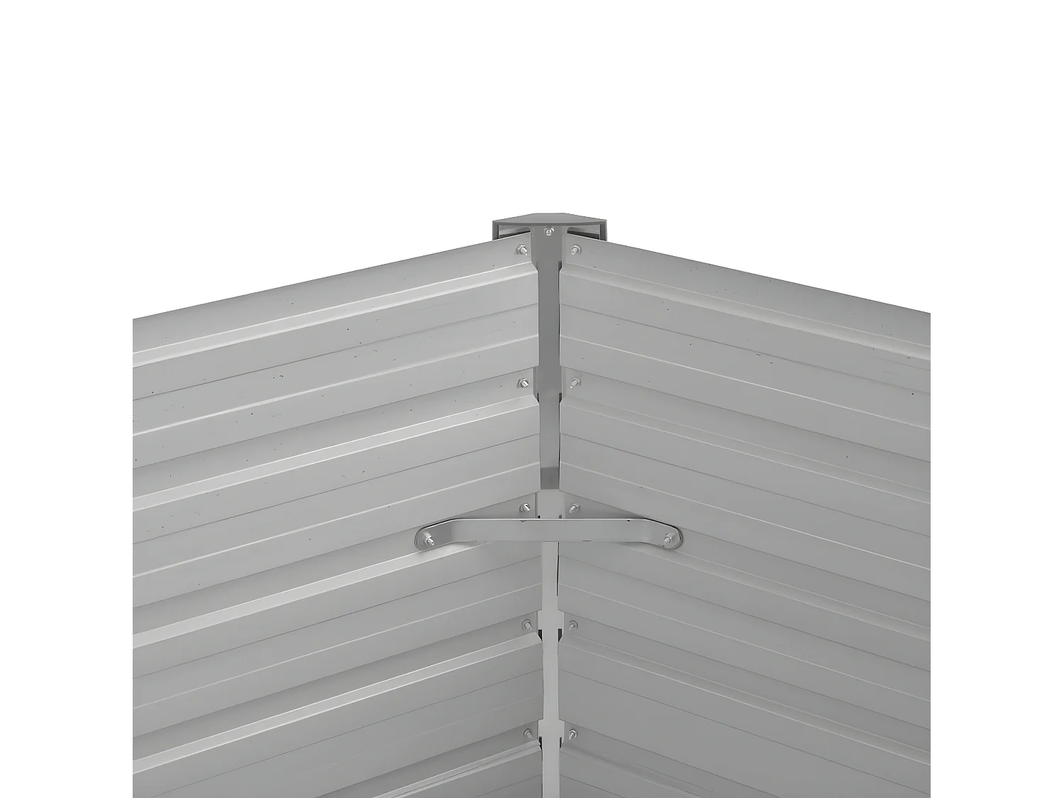 Jardinera de acero galvanizado marrón 129x129x77 cm ES20197