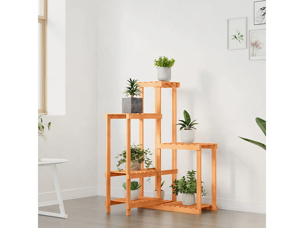 Jardinière Support à fleurs 62,5x61,5x101,5 cm bois massif de sapin BE7447