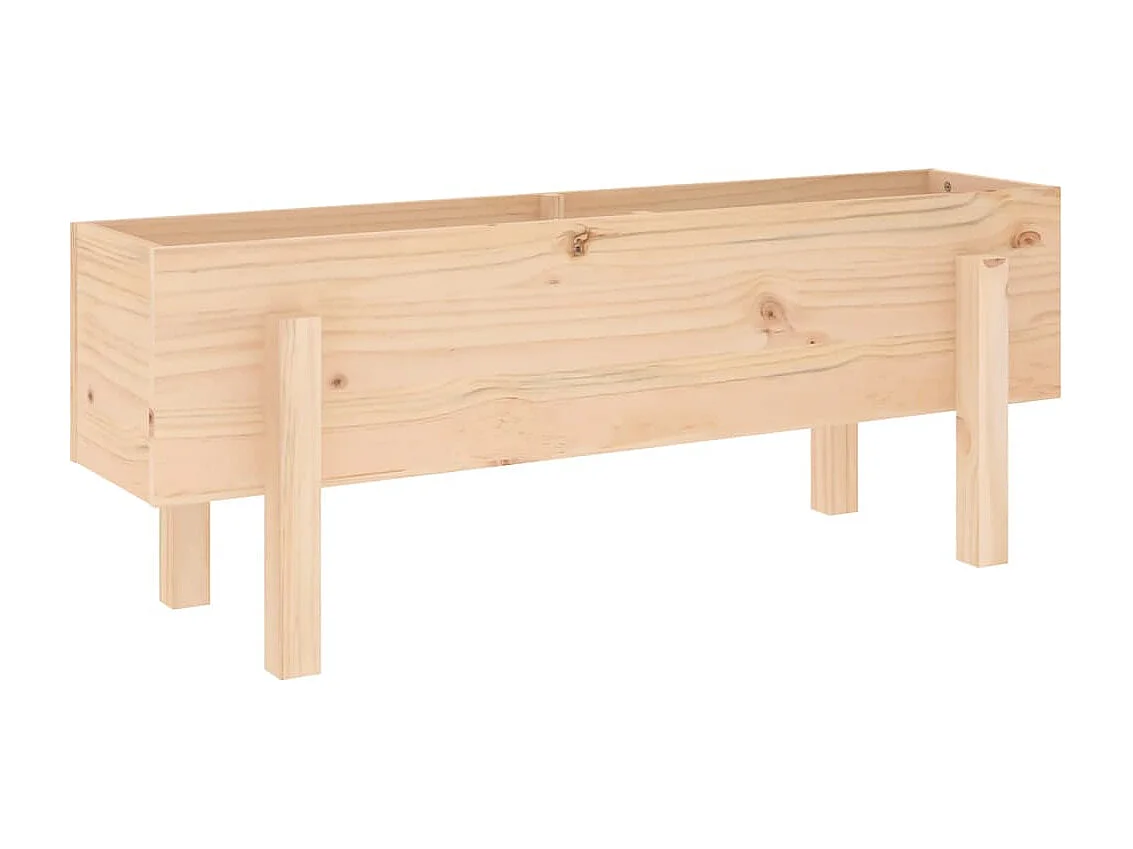 Jardinera elevado de jardín madera maciza de pino 101x30x38 cm ES29725