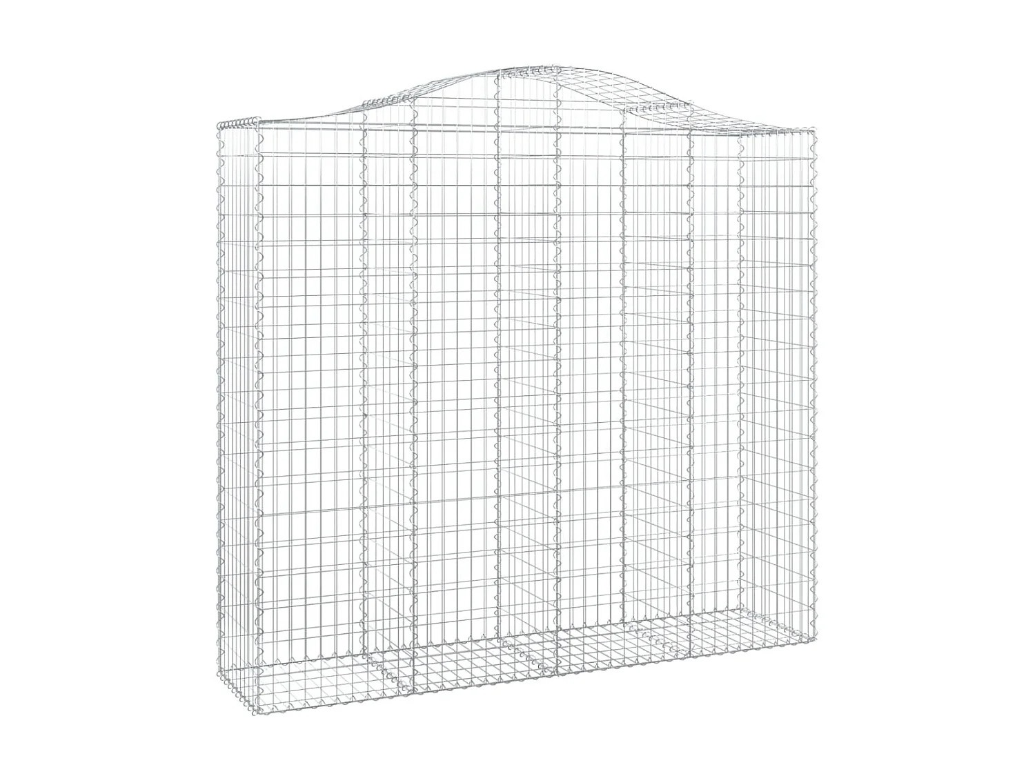 Paniers à gabions arqués 2 pcs 200x50x180/200 cm Fer galvanisé WVGQ4431