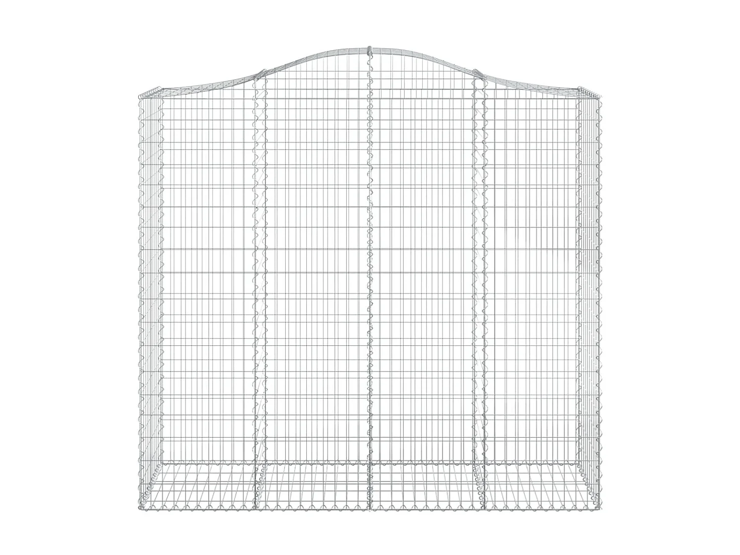 Paniers à gabions arqués 2 pcs 200x50x180/200 cm Fer galvanisé WVGQ4431