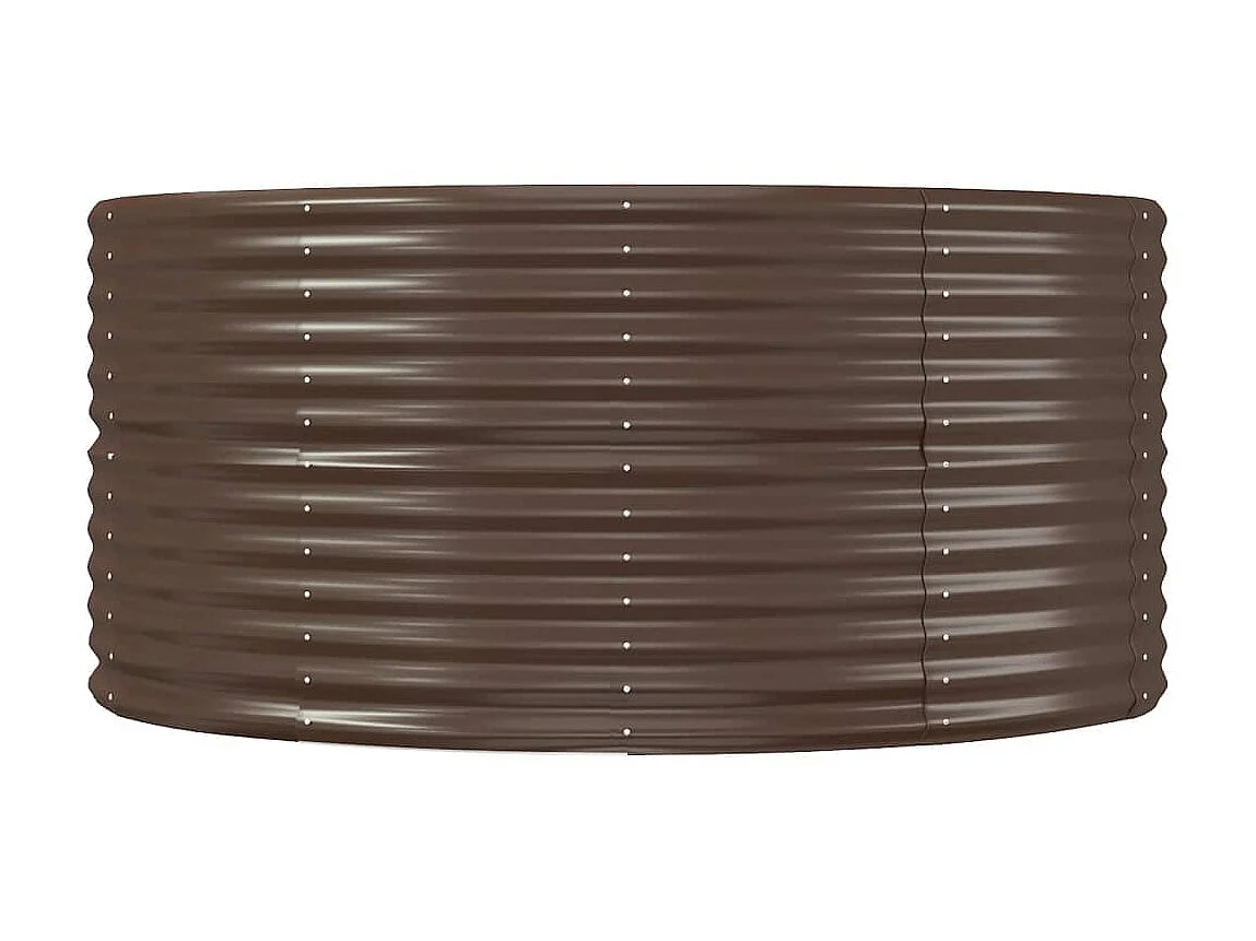 Jardinière Lit surélevé de jardin Marron Acier enduit de poudre WVGQ7461
