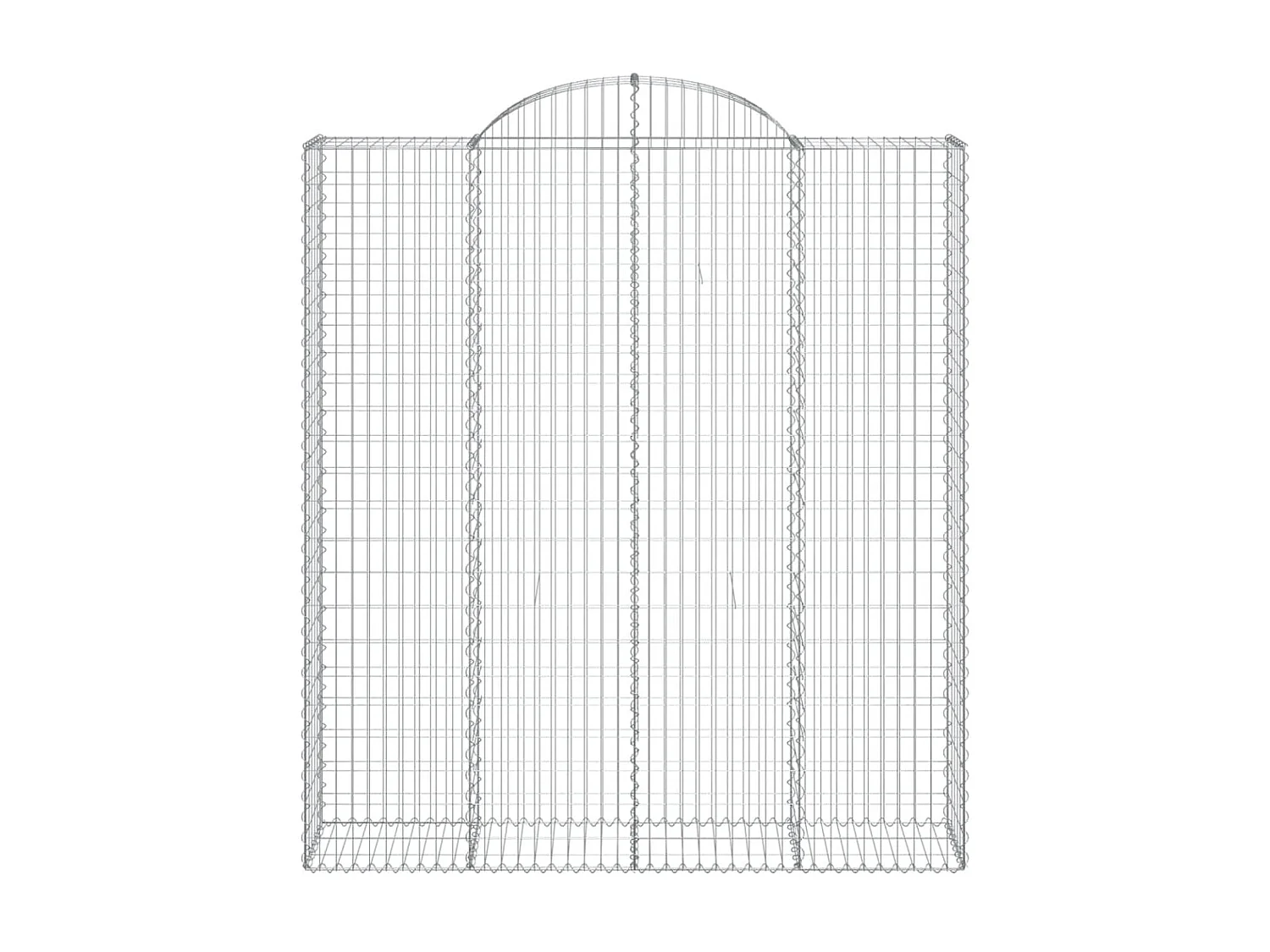 Cesta gaviones forma arco hierro galvanizado 200x50x220/240 cm ES57948