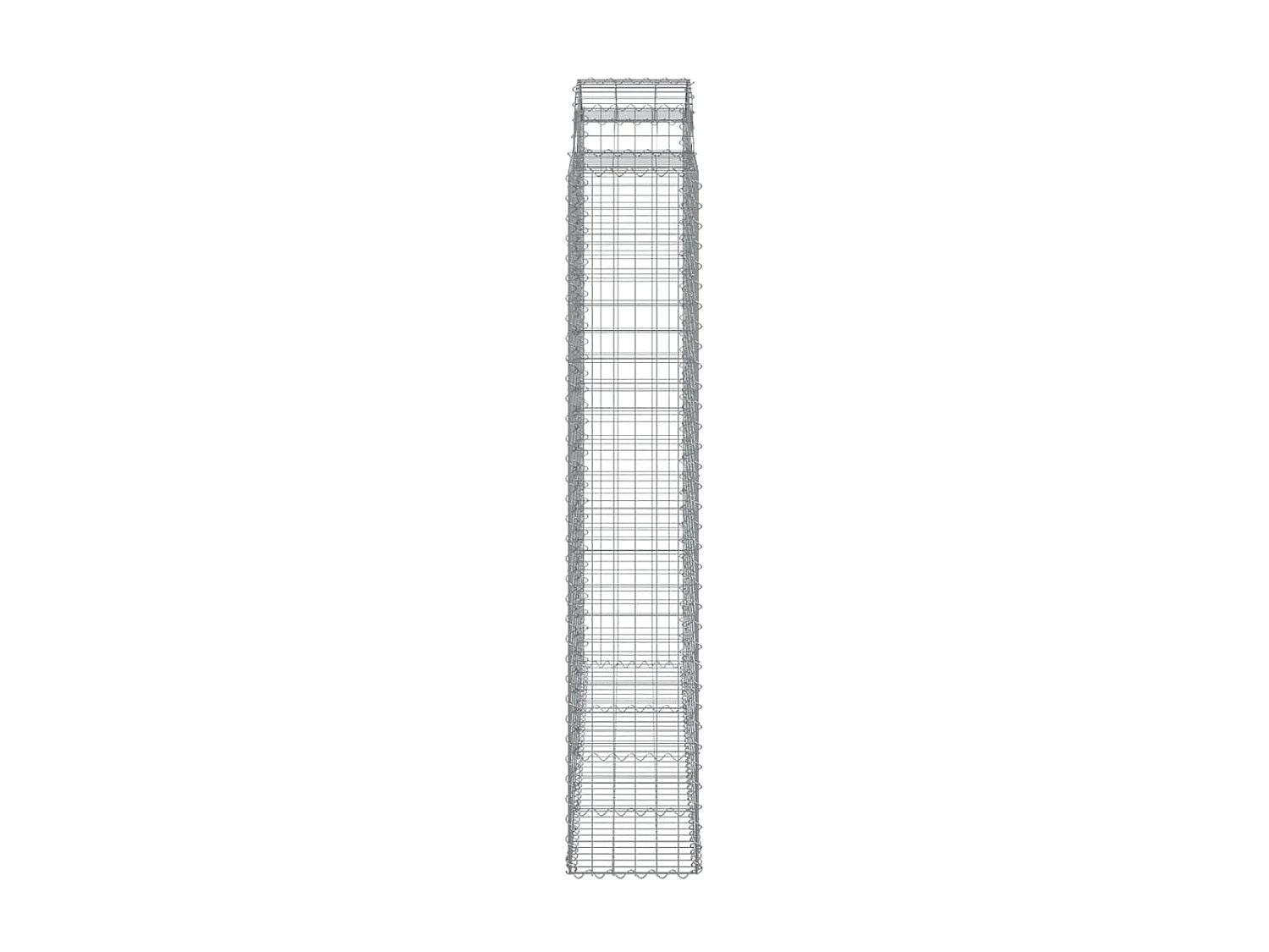 Panier de gabions arqué 200x50x220/240 cm Fer galvanisé WVGQ8480