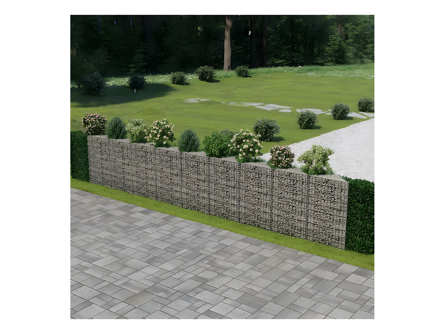 Mur de gabion Acier galvanisé 630 x 30 x 100 cm WVGQ8581
