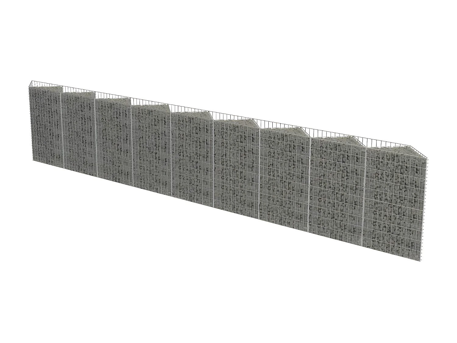 Mur de gabion Acier galvanisé 630 x 30 x 100 cm WVGQ8581
