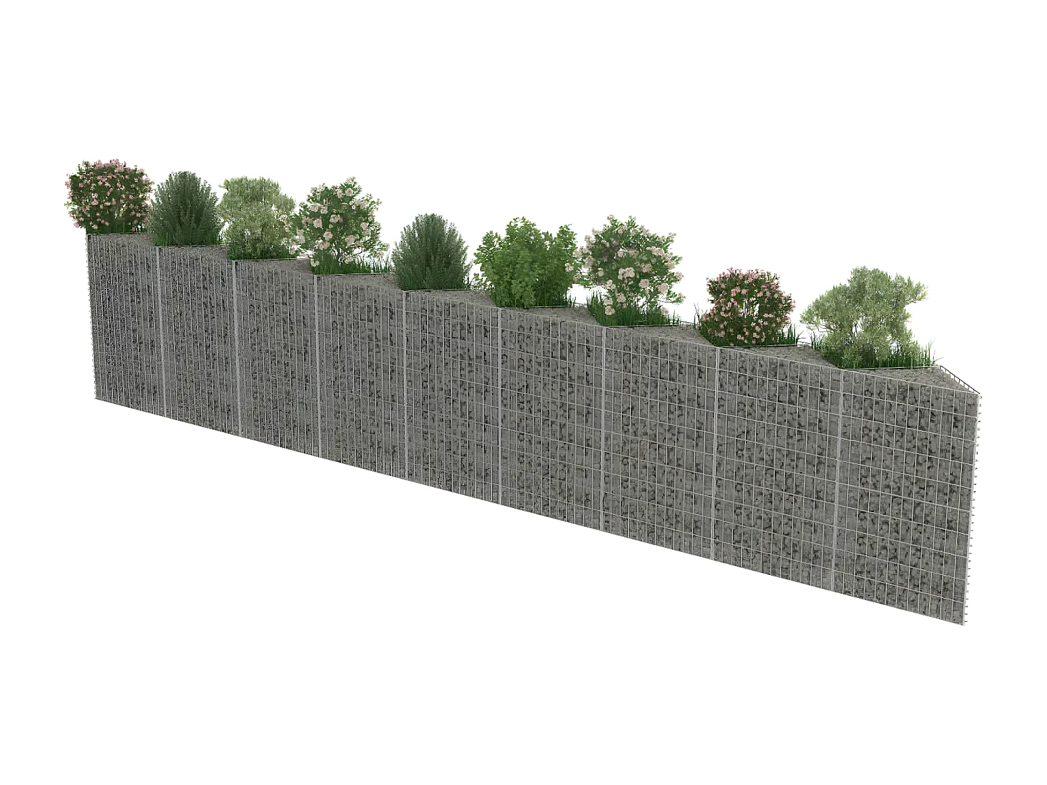 Mur de gabion Acier galvanisé 630 x 30 x 100 cm WVGQ8581