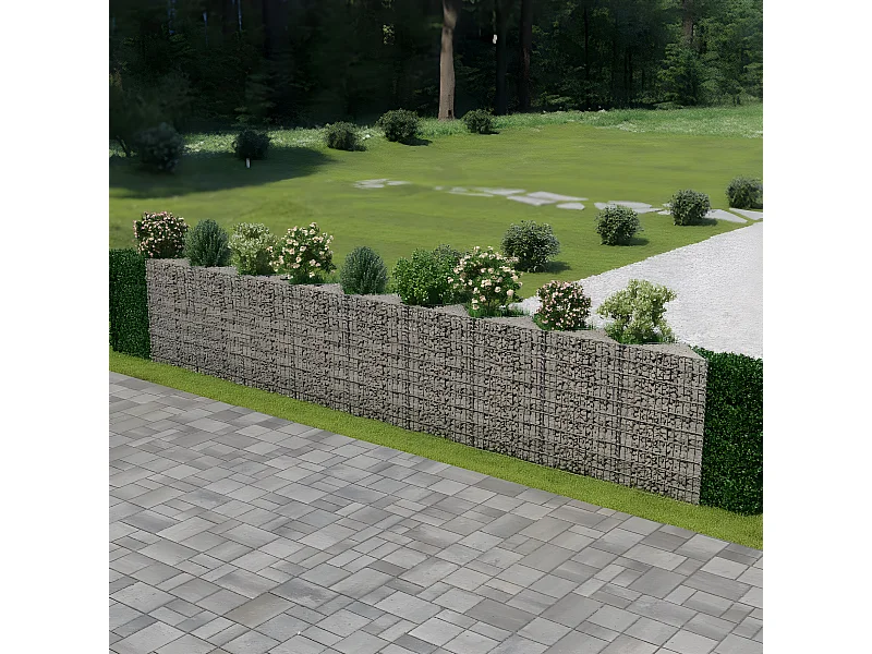 Mur de gabion Acier galvanisé 630 x 30 x 100 cm WVGQ8581