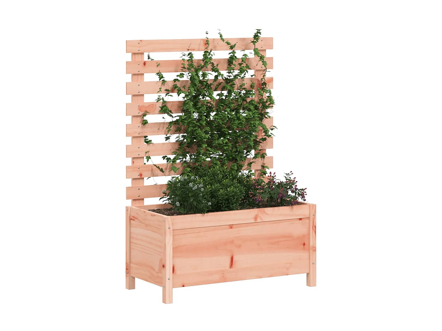 Jardinière avec support 79x39,5x114 cm bois massif douglas BE4727