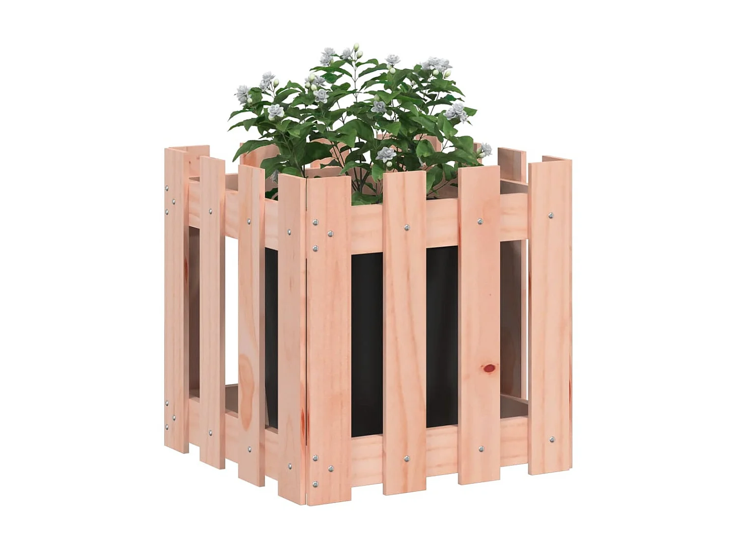 Jardinière avec design de clôture 40x40x40 cm Douglas massif BE8975