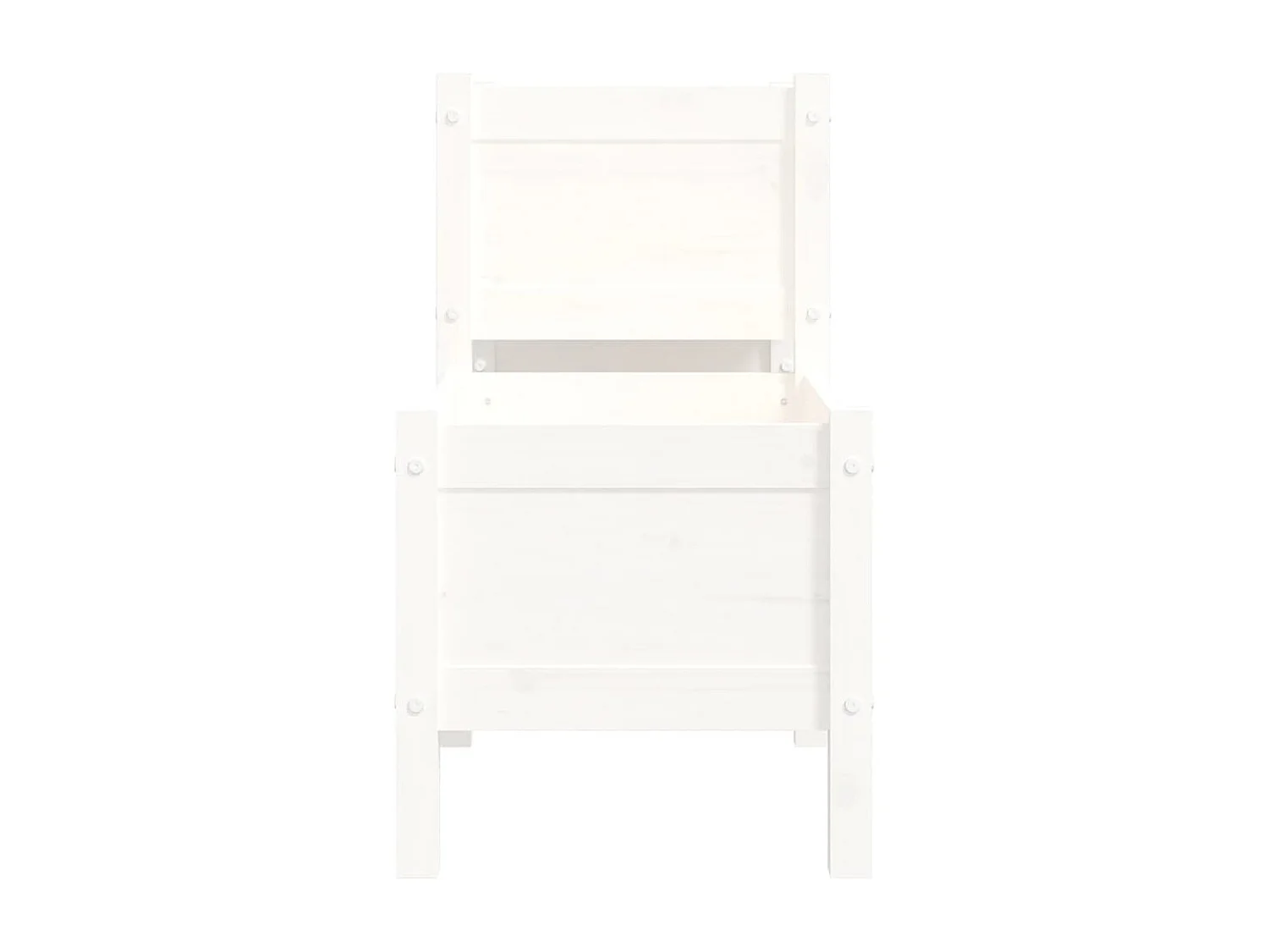 Jardinière Blanc 178,5x44x75 cm Bois massif de pin BE6681