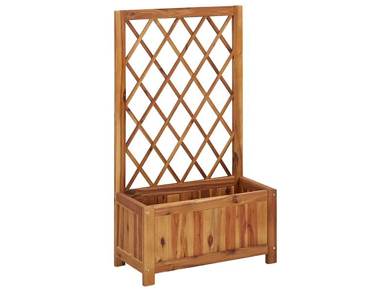 Plantenbak verhoogd met latwerk massief acaciahout