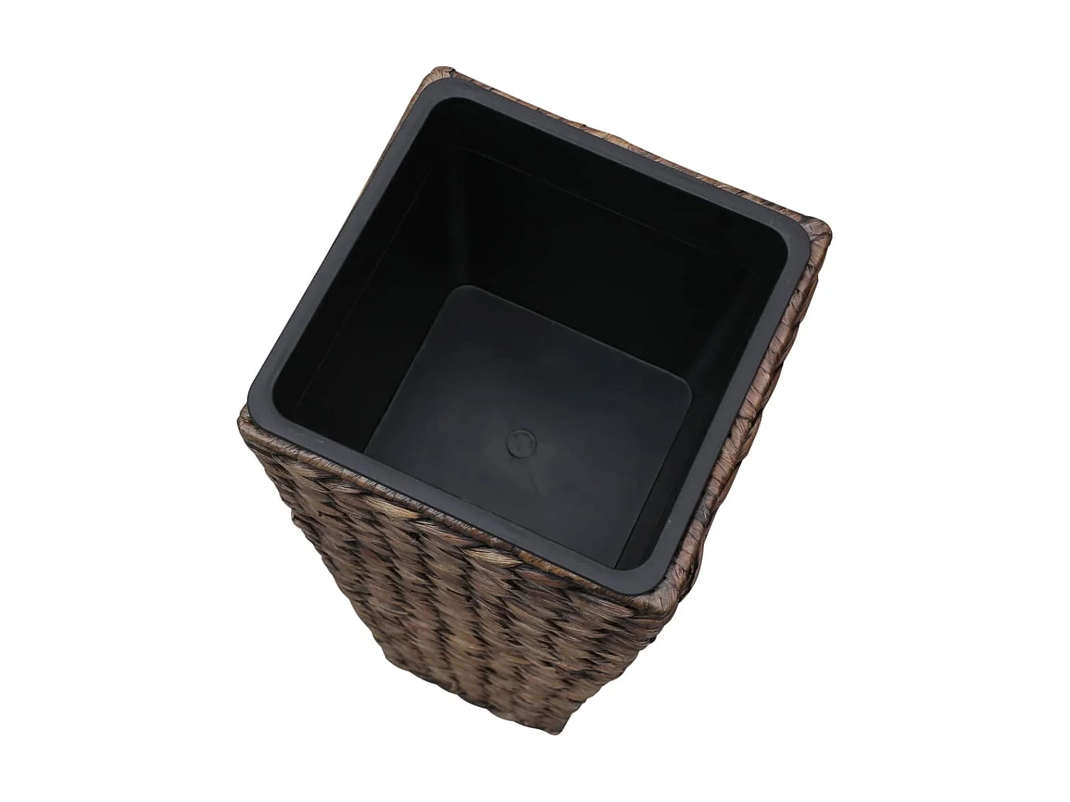 Conjunto de Jardineras 3 piezas jacinto de agua marrón oscuro ES95507