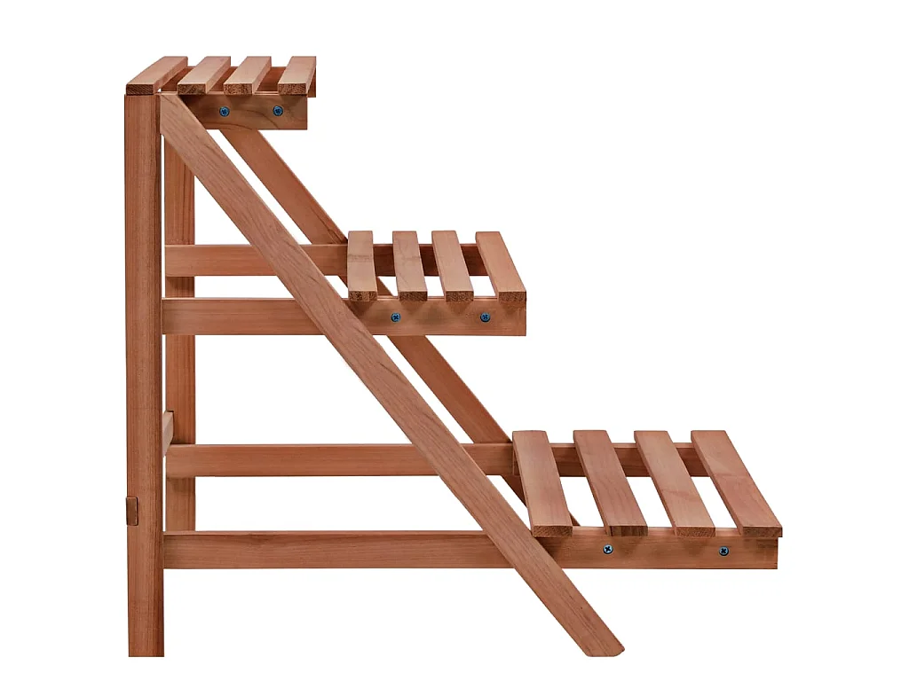 Support à 3 niveaux pour plantes Bois de cèdre 48 x 45 x 40 cm BE1057