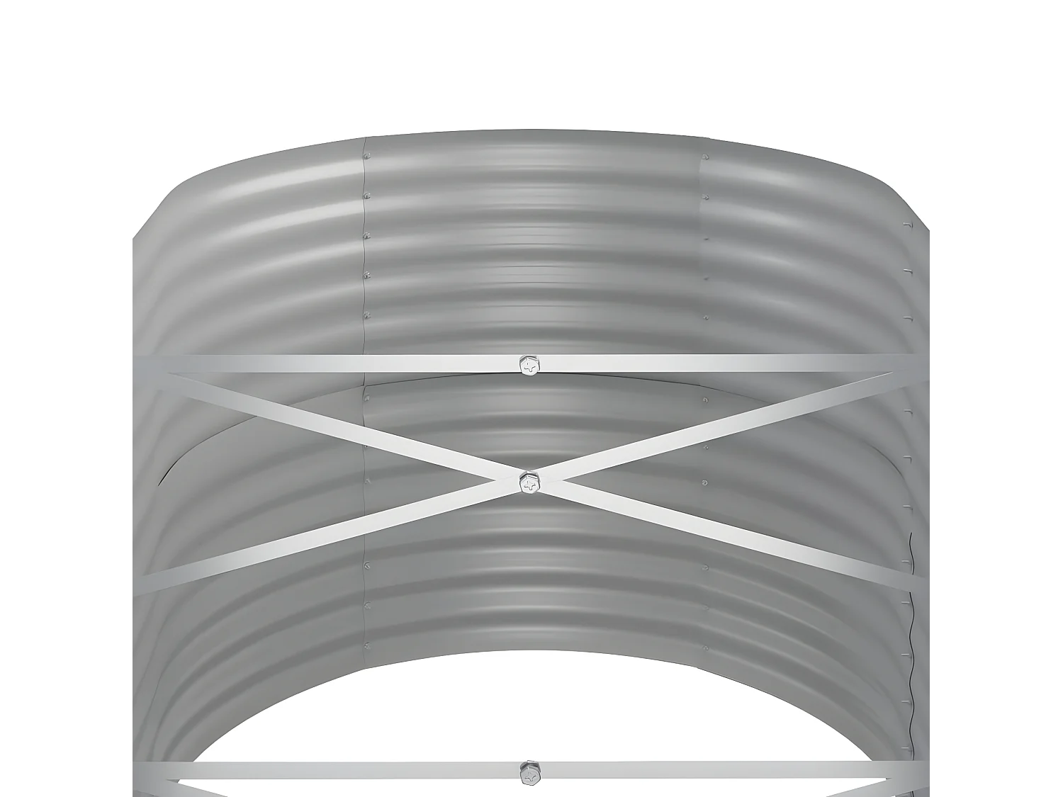 Jardinera arriate acero recubrimiento polvo marrón 152x80x68 cm ES28807