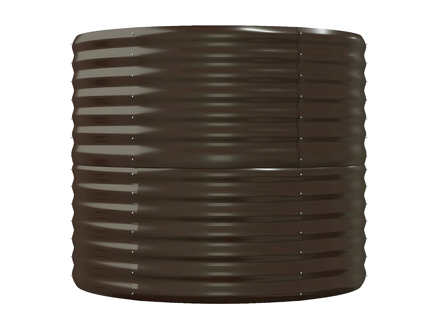 Jardinera arriate acero recubrimiento polvo marrón 152x80x68 cm ES28807