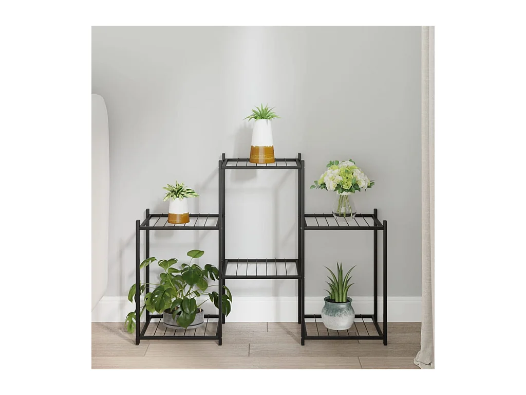Jardinière 83x25x60 cm Noir Fer BE2649